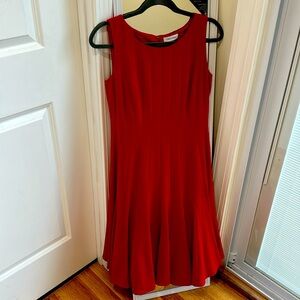 Calvin Klein Flowing Red Dress Size 6. 
Ready to dazzle?